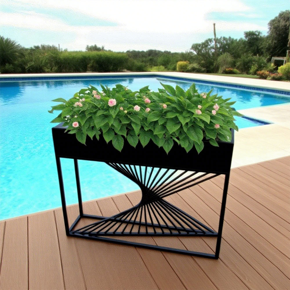 SOLARA ZFL Minimalist Style 100cm Modular Black/Gold/White Metal Planter With Partition FunctionSaving For Outdoor Use