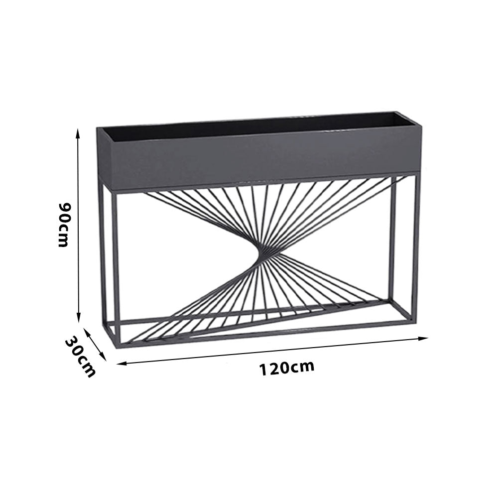 SOLARA ZFL01 Minimalist Style 120cm Modular Gold/Black/White Metal Planter with Partition FunctionSaving for Outdoor Use