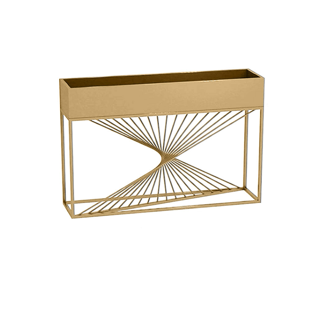 SOLARA ZFL01 Minimalist Style 120cm Modular Gold/Black/White Metal Planter with Partition FunctionSaving for Outdoor Use