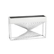 SOLARA ZFL02 Minimalist Style 140cm Modular White/Gold/Black Metal Planter with Partition FunctionSaving for Outdoor Use