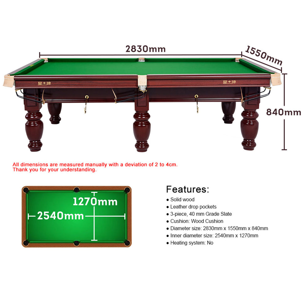 XINGPAI XW118 9FT Chinese Luxury Slate Table Pool Table