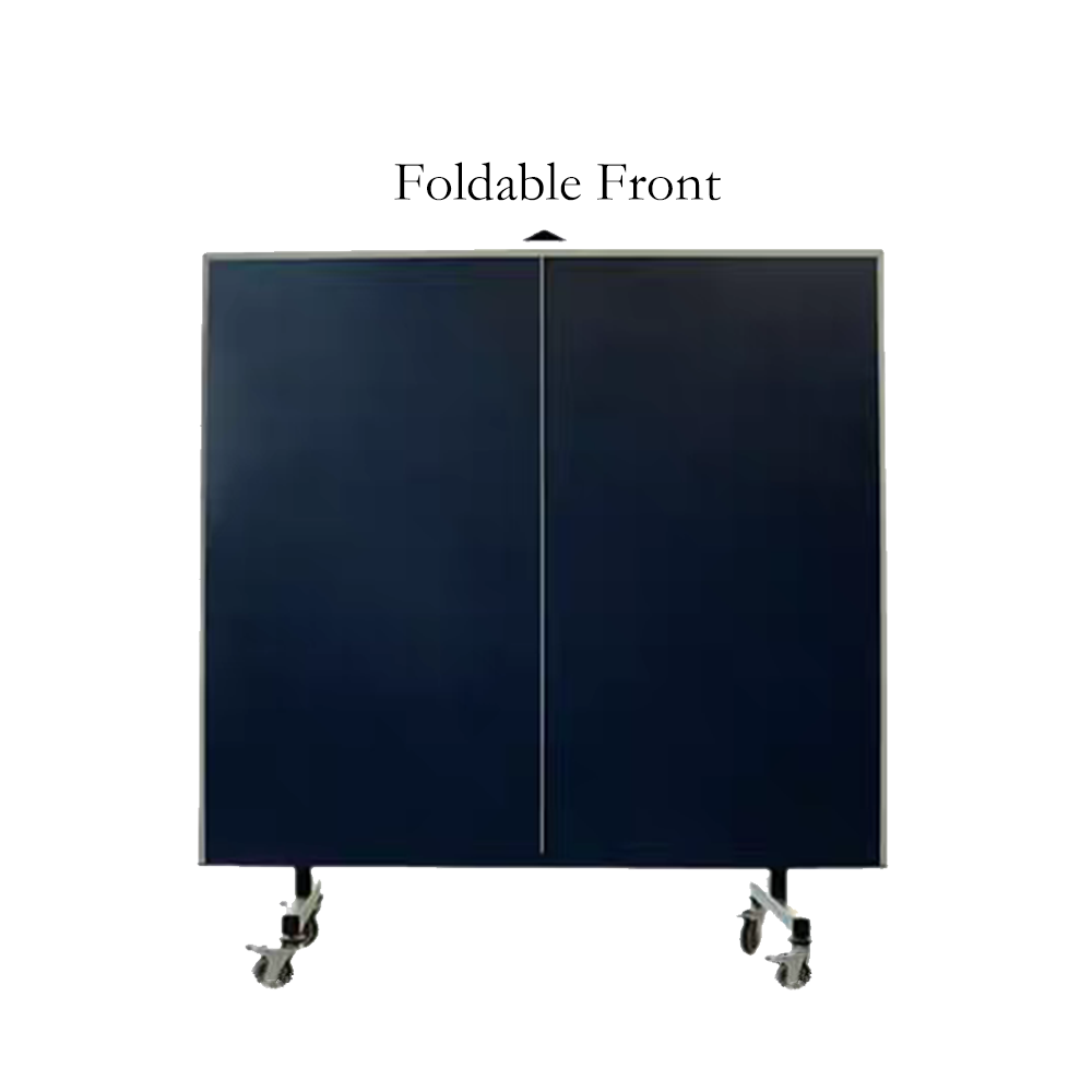 DOUBLE FISH 233 Indoor 25mm Black&Blue Foldable Solo Play Table Tennis Pingpong Table-Bats Balls Net ITTF Approve