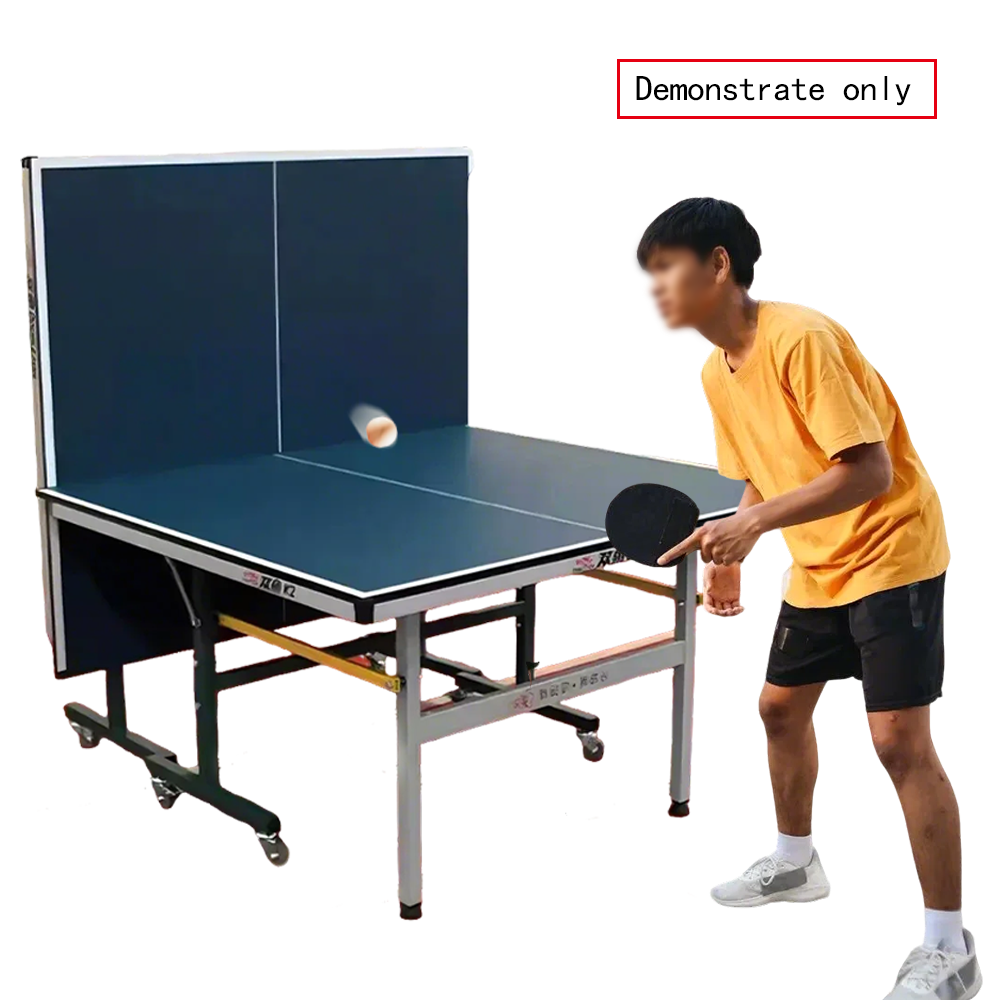DOUBLE FISH 233 Indoor 25mm Black&Blue Foldable Solo Play Table Tennis Pingpong Table-Bats Balls Net ITTF Approve