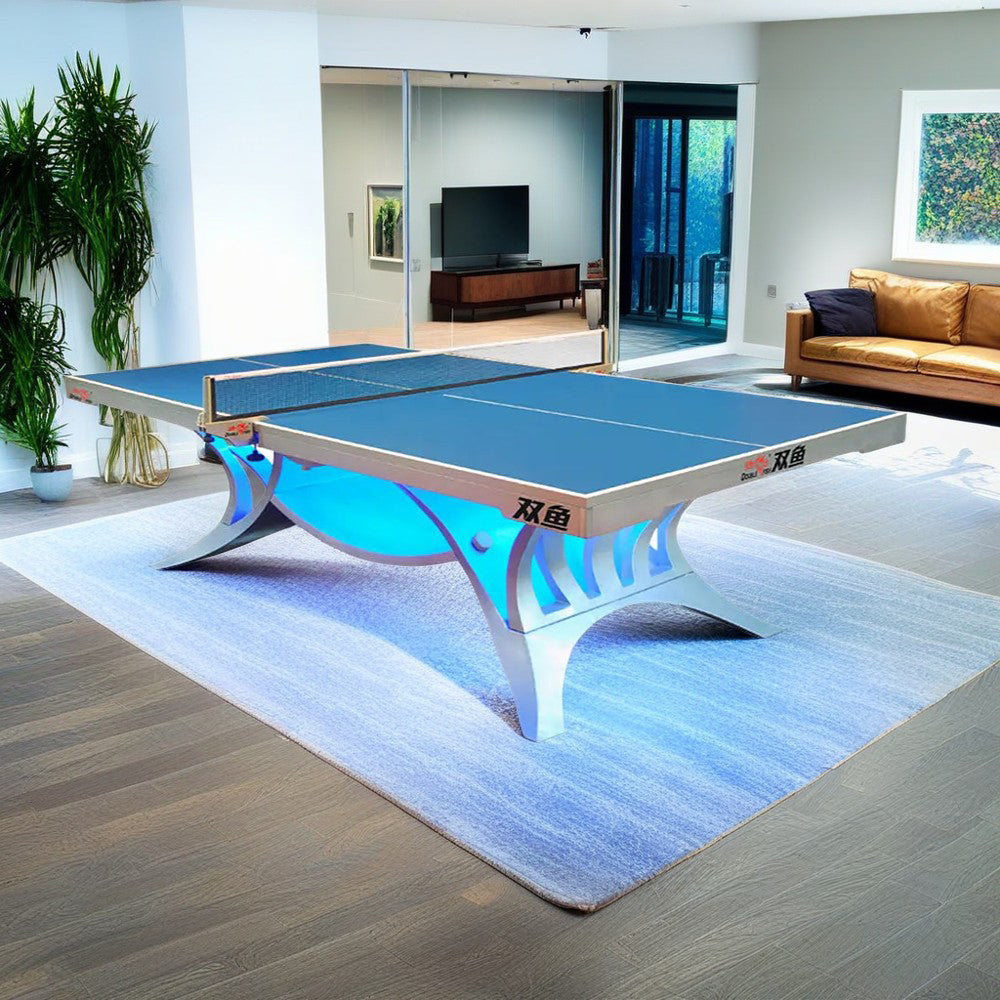 DOUBLE FISH Volant King 25mm Indoor Table Tennis/Ping Pong Table - Bats Ball Net ITTF Approve