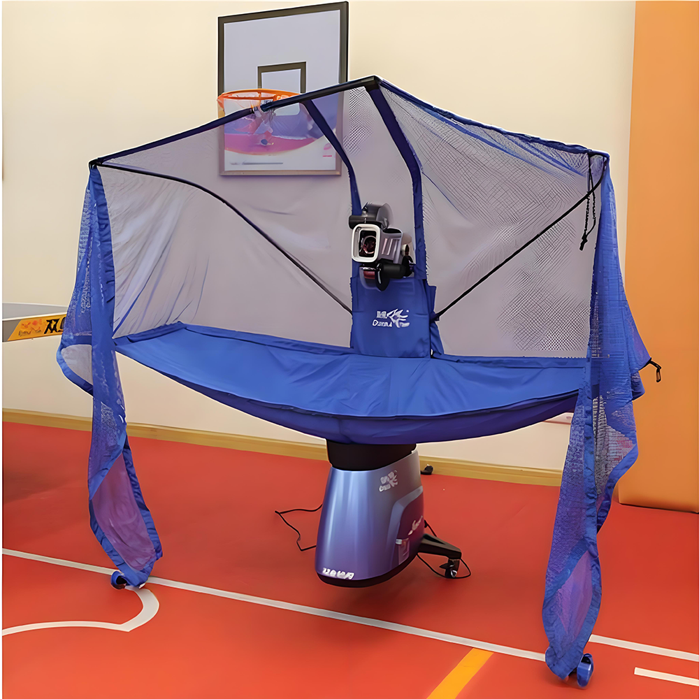 DOUBLE FISH Super 5 Vertical Intelligent Technology Table Tennis Serving Machine -Black&Blue