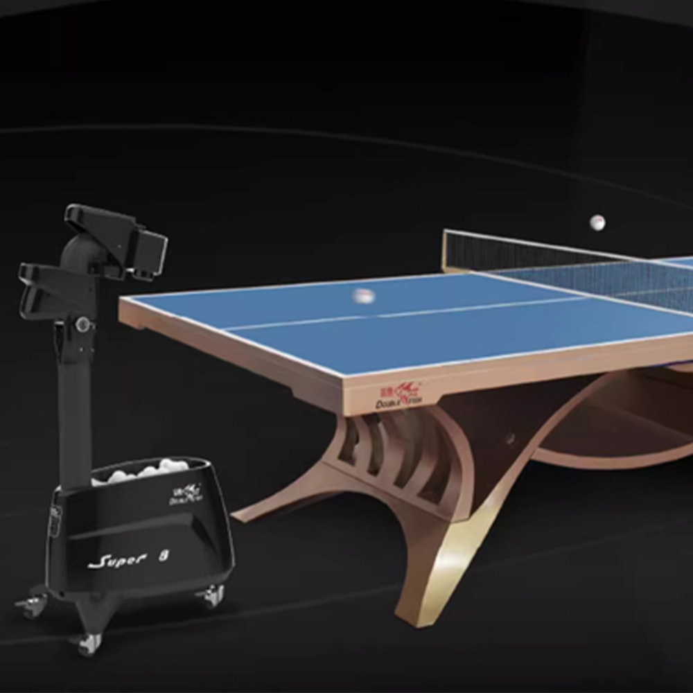 DOUBLE FISH Super 8 Vertical Intelligent Technology Table Tennis Ball Serving Machine-Blue&Black