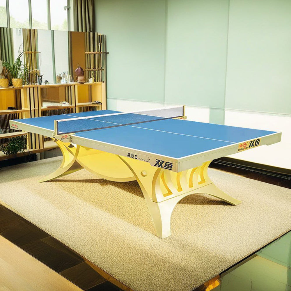 DOUBLE FISH Volant King 25mm Indoor Table Tennis/Ping Pong Table - Bats Ball Net ITTF Approve