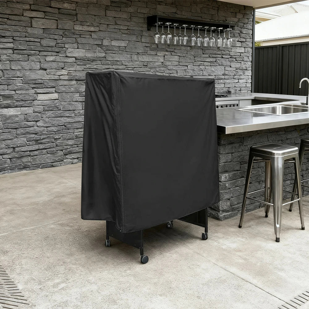 ARIX Table Tennis Table Cover - Waterproof Oxford Fabric, UV-Resistant, Dustproof and Anti-Aging Suitable for Indoor and Outdoor Foldable Tables - Black