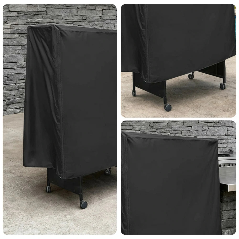 ARIX Table Tennis Table Cover - Waterproof Oxford Fabric, UV-Resistant, Dustproof and Anti-Aging Suitable for Indoor and Outdoor Foldable Tables - Black