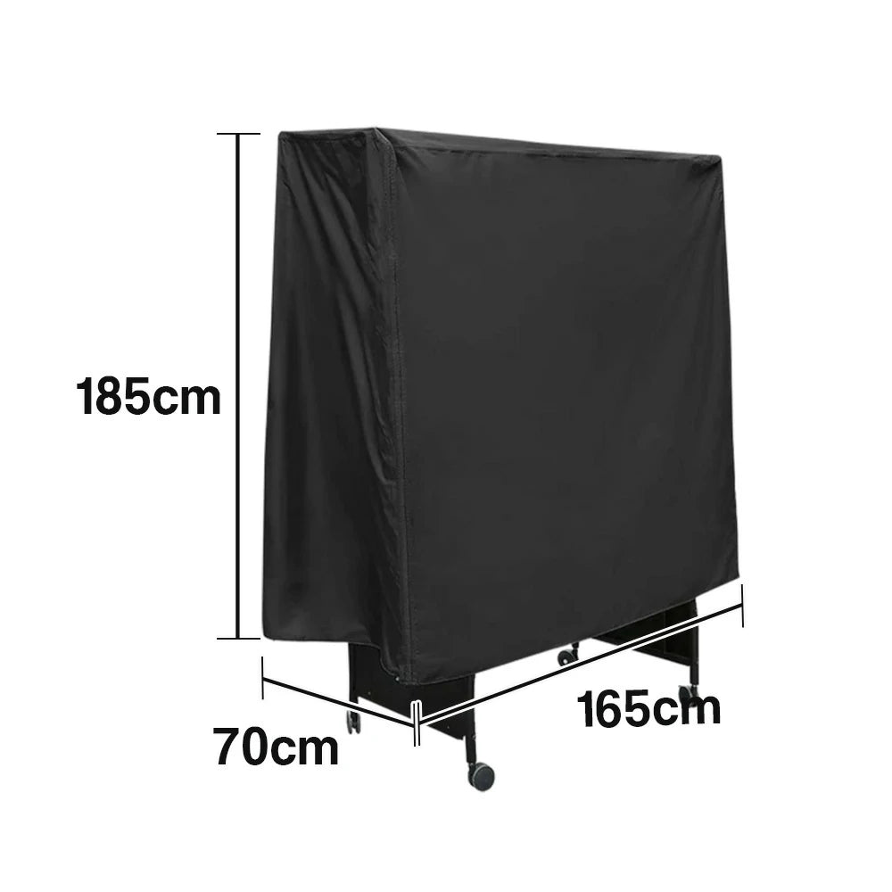 ARIX Table Tennis Table Cover - Waterproof Oxford Fabric, UV-Resistant, Dustproof and Anti-Aging Suitable for Indoor and Outdoor Foldable Tables - Black
