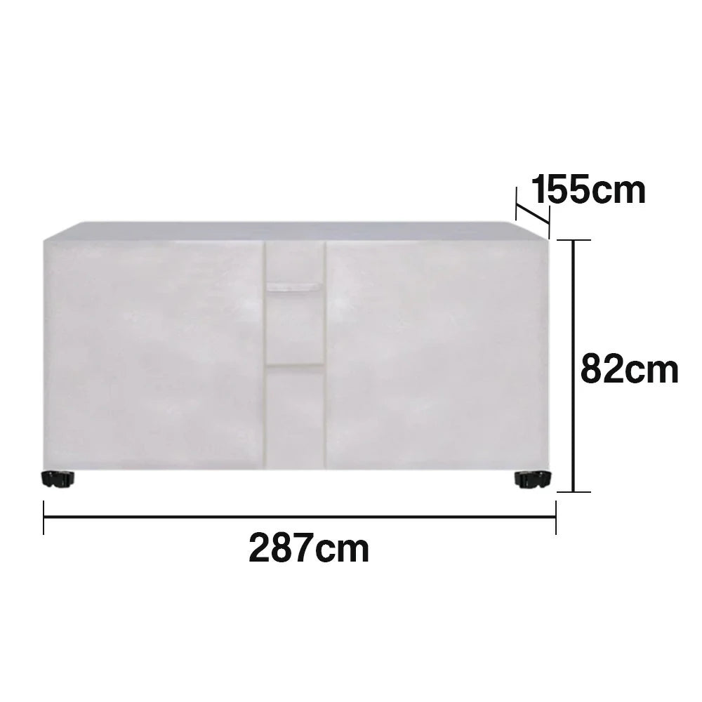 ARIX Table Tennis Table Cover - Waterproof Oxford Fabric with Drawstring, UV-Resistant and Dustproof, Suitable for Indoor and Outdoor Use - Silver