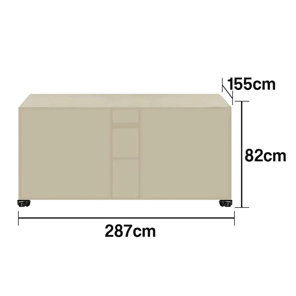 ARIX Table Tennis Table Cover - Waterproof Oxford Fabric with Drawstring, UV-Resistant and Dustproof, Suitable for Indoor and Outdoor Use - Beige