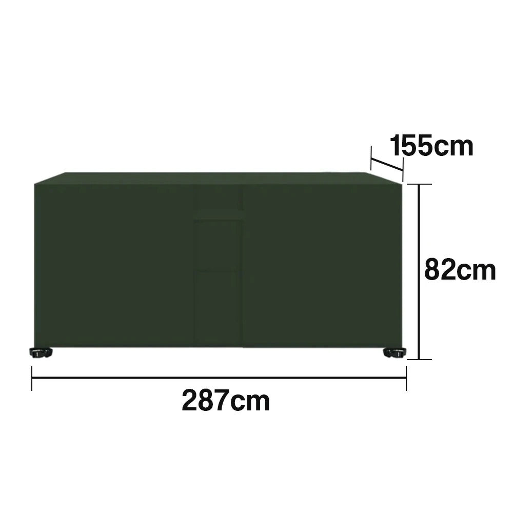 ARIX Table Tennis Table Cover - Waterproof Oxford Fabric with Drawstring, UV-Resistant and Dustproof, Suitable for Indoor and Outdoor Use - Green