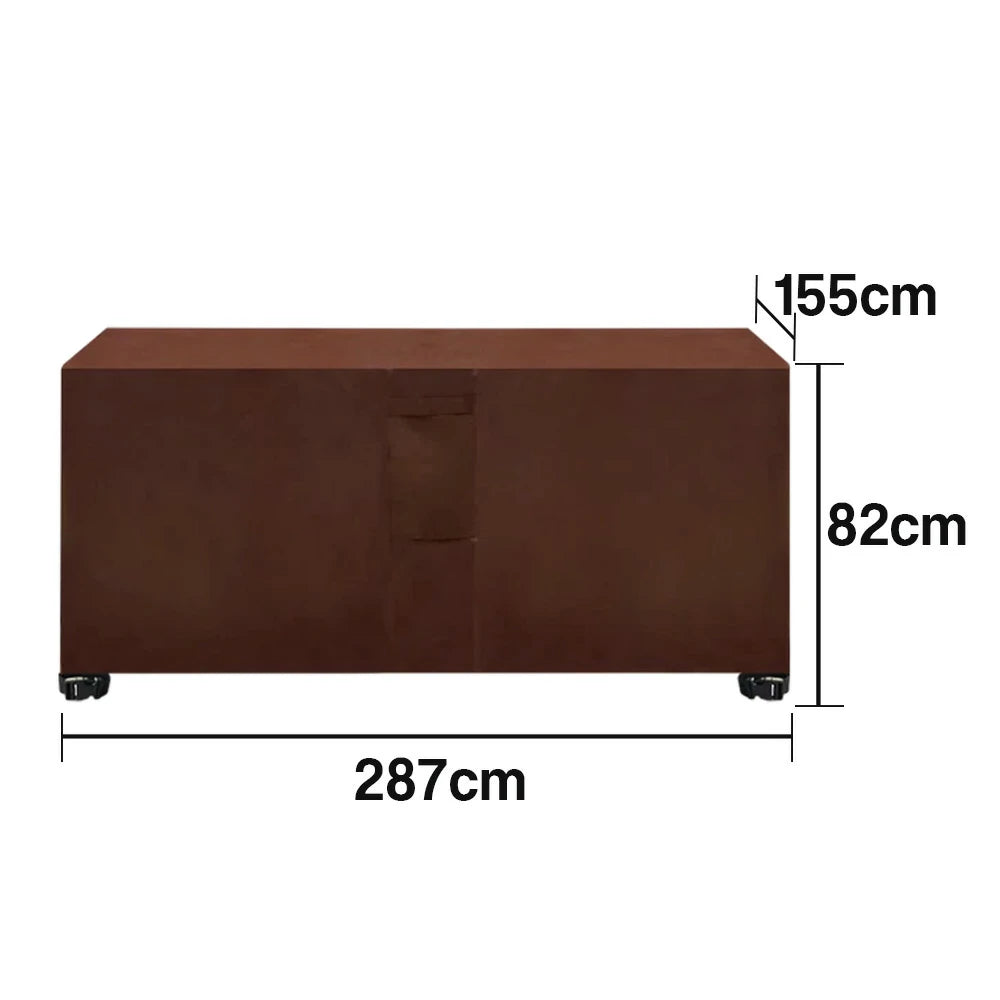 ARIX Table Tennis Table Cover - Waterproof Oxford Fabric with Drawstring, UV-Resistant and Dustproof, Suitable for Indoor and Outdoor Use - Coffee