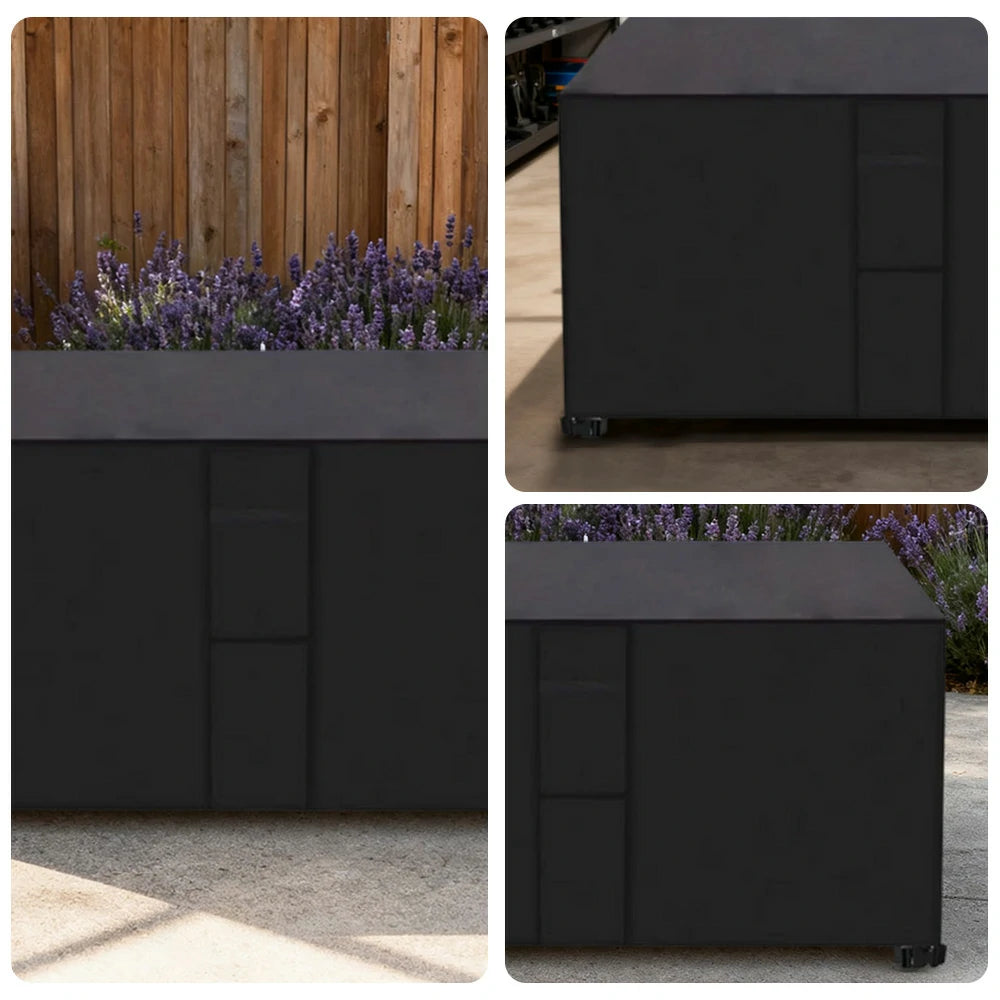 ARIX Table Tennis Table Cover - Waterproof Oxford Fabric with Drawstring, UV-Resistant and Dustproof, Suitable for Indoor and Outdoor Use - Black