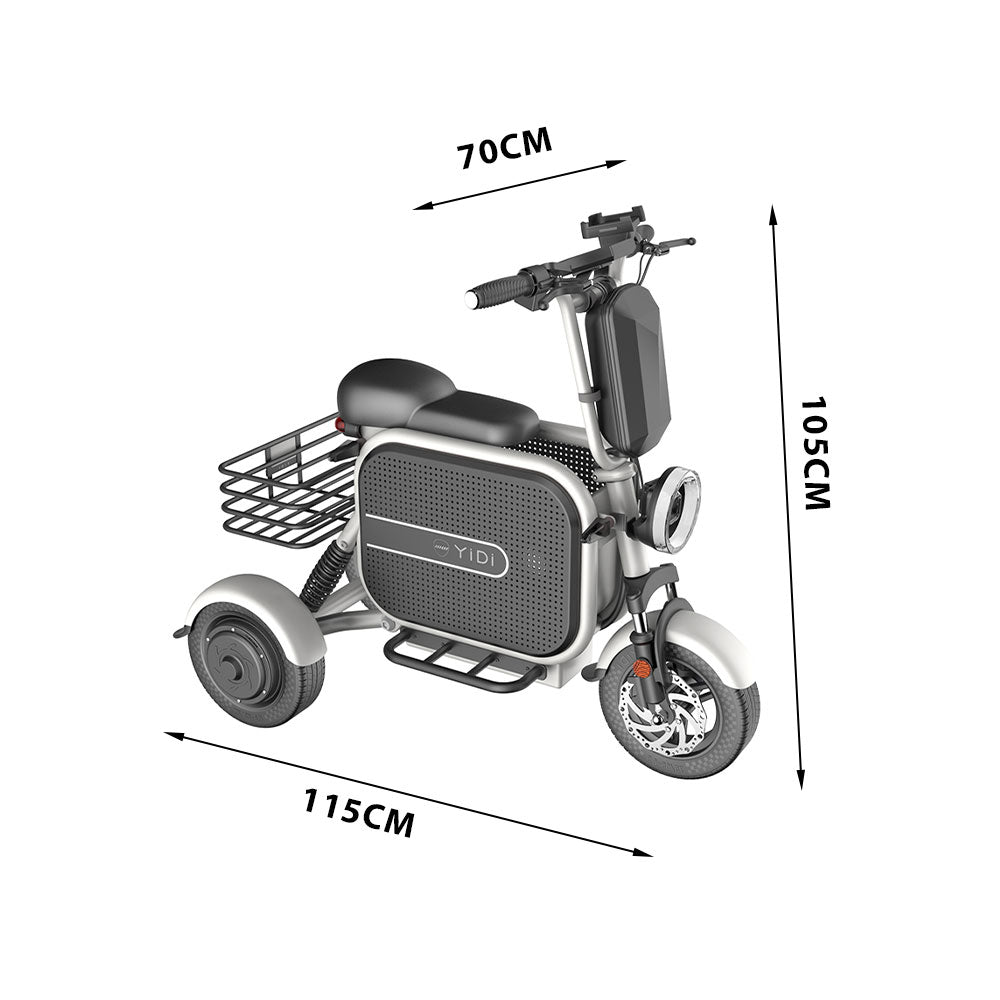 YIDI DDU10S 1000W 48V 10Ah/15Ah 11-inch Lithium Battery Dual Drive Foldable Black & Pink/Black & White High Carbon Steel Electric Scooter Drum Brake