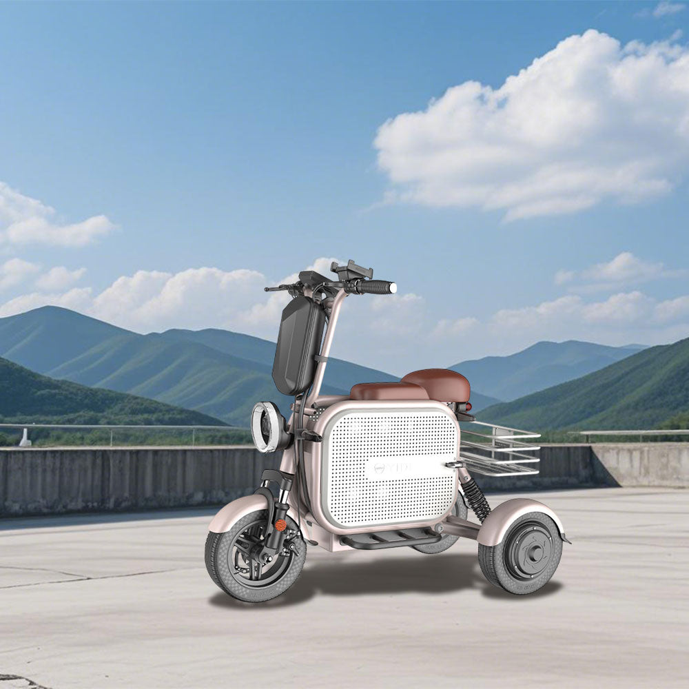 YIDI DDU10S 500W 48V 10Ah/15Ah 11-inch Lithium Battery Foldable Black & White/Black & Pink High Carbon Steel Electric Scooter Drum Brake