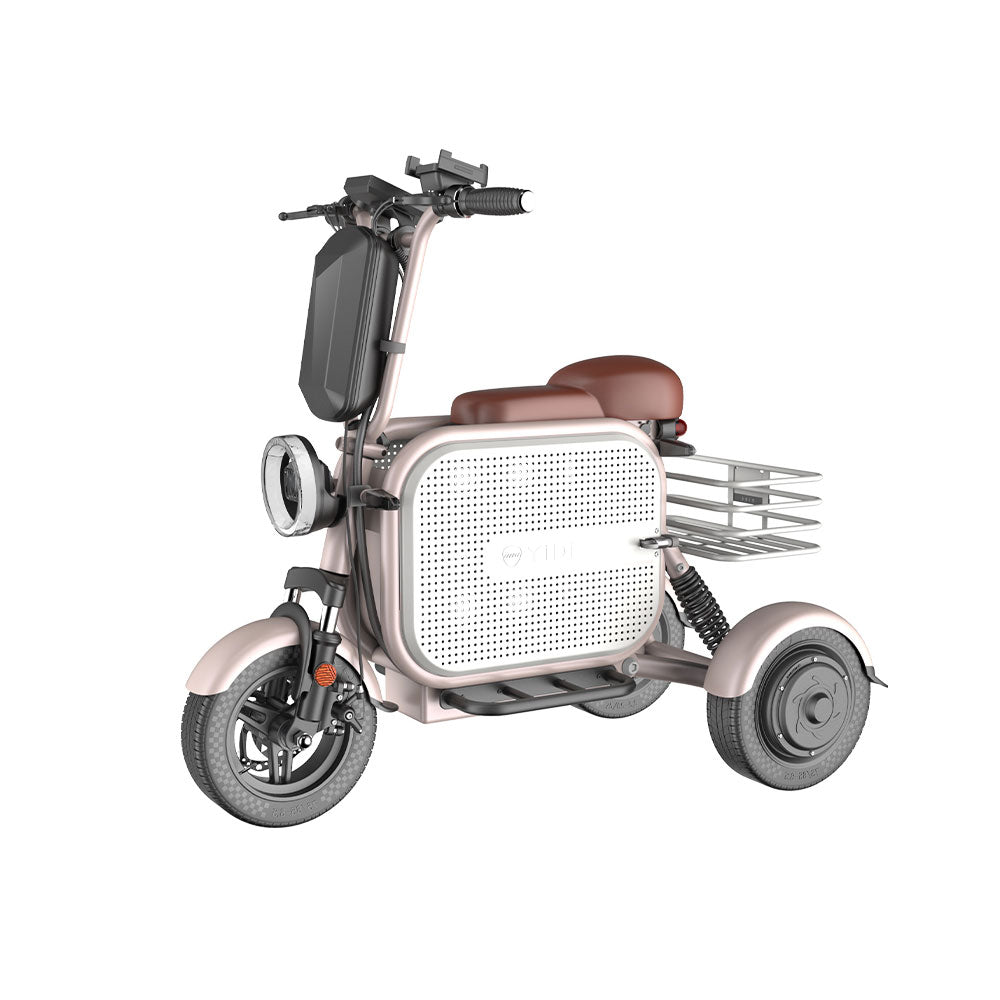 YIDI DDU10S 500W 48V 10Ah/15Ah 11-inch Lithium Battery Foldable Black & White/Black & Pink High Carbon Steel Electric Scooter Drum Brake