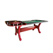 VERSA 240/260cm Length Roulette Table W/ Roulette Wheel Home Game Rooms Private Events - Red&Green