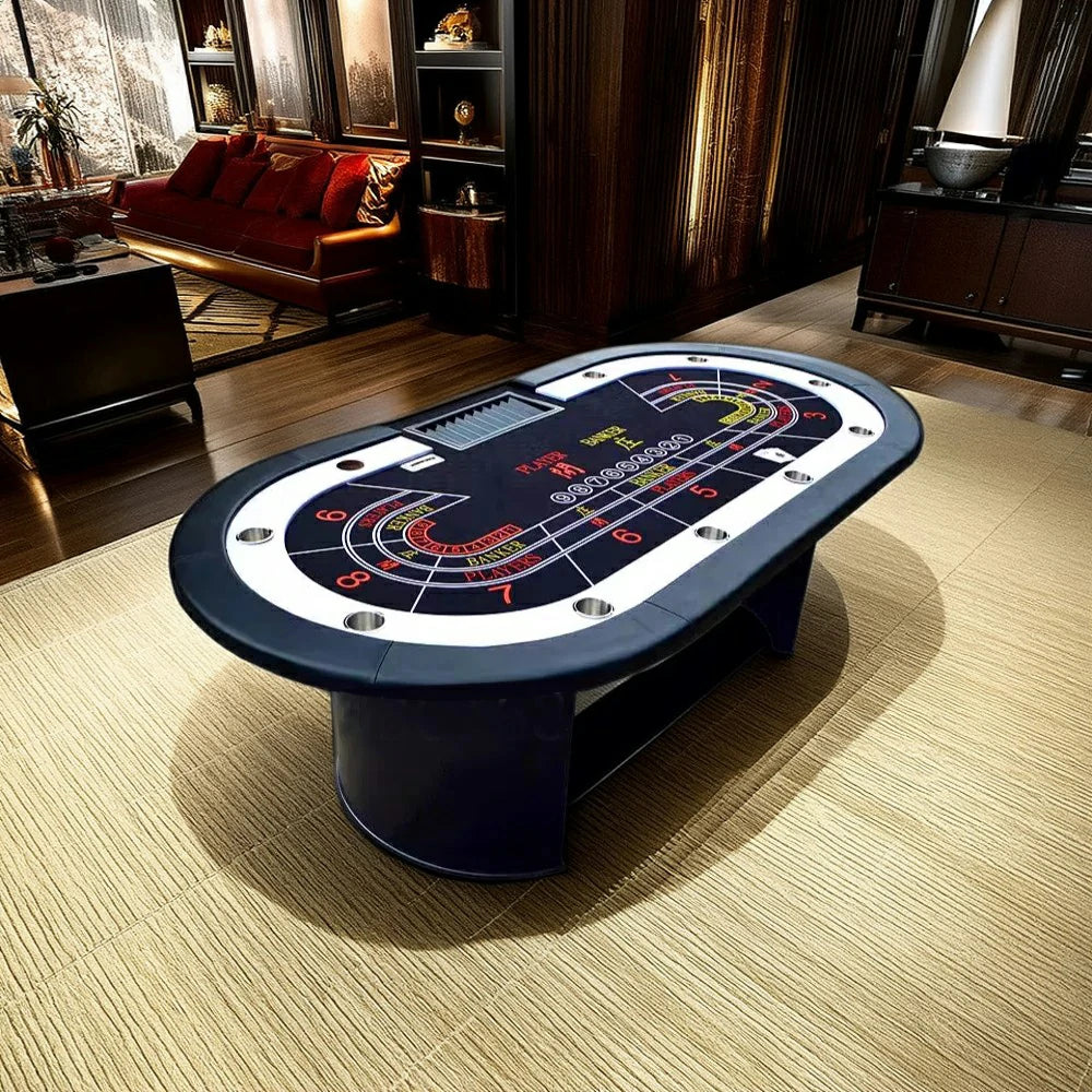 VERSA 244cm Length Roulette Table W/ Wheel Home Game Rooms Private Events - Black&White