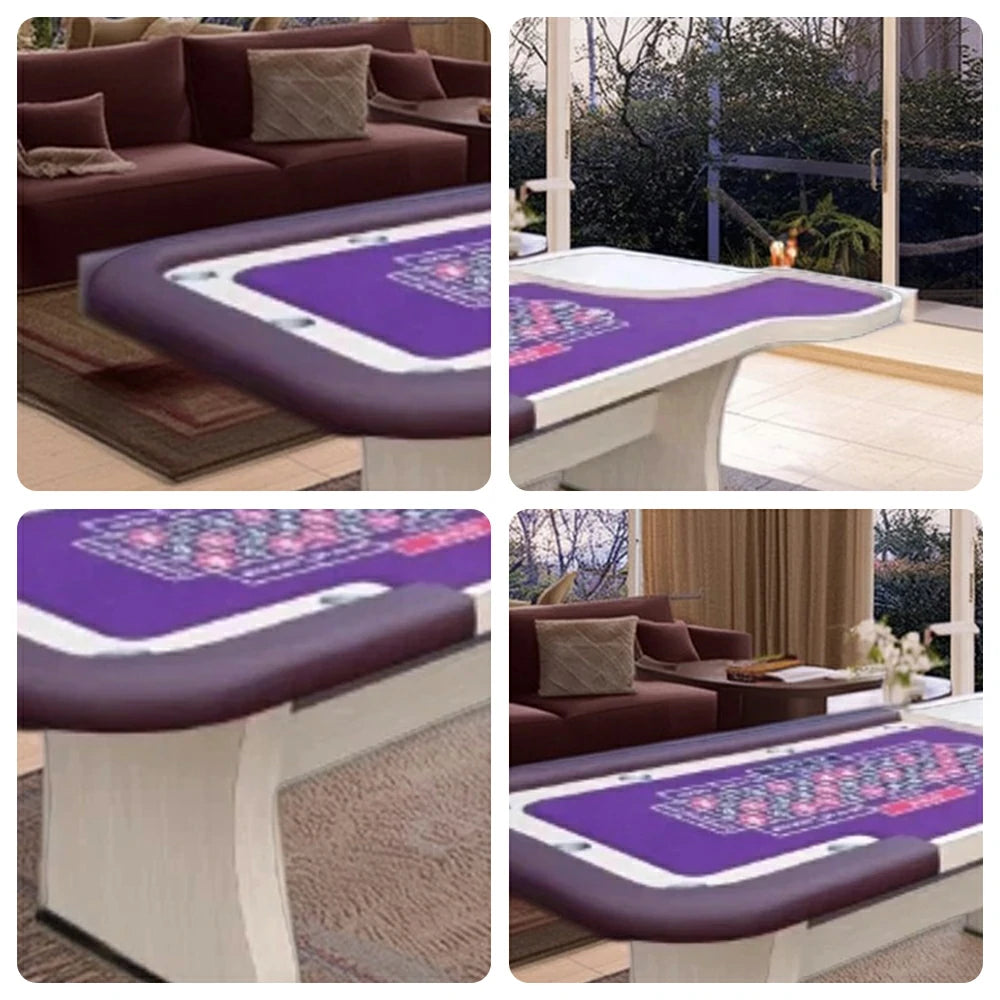VERSA 240cm Length  Roulette Table W/ a 20-inch Roulette Wheel Home Game Rooms Private Events - Purple&White