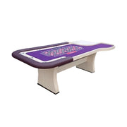 VERSA 240cm Length  Roulette Table W/ a 20-inch Roulette Wheel Home Game Rooms Private Events - Purple&White