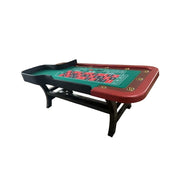 VERSA 240cm Length  Roulette Table W/ a 20-inch Roulette Wheel Home Game Rooms Private Events - Red&Black