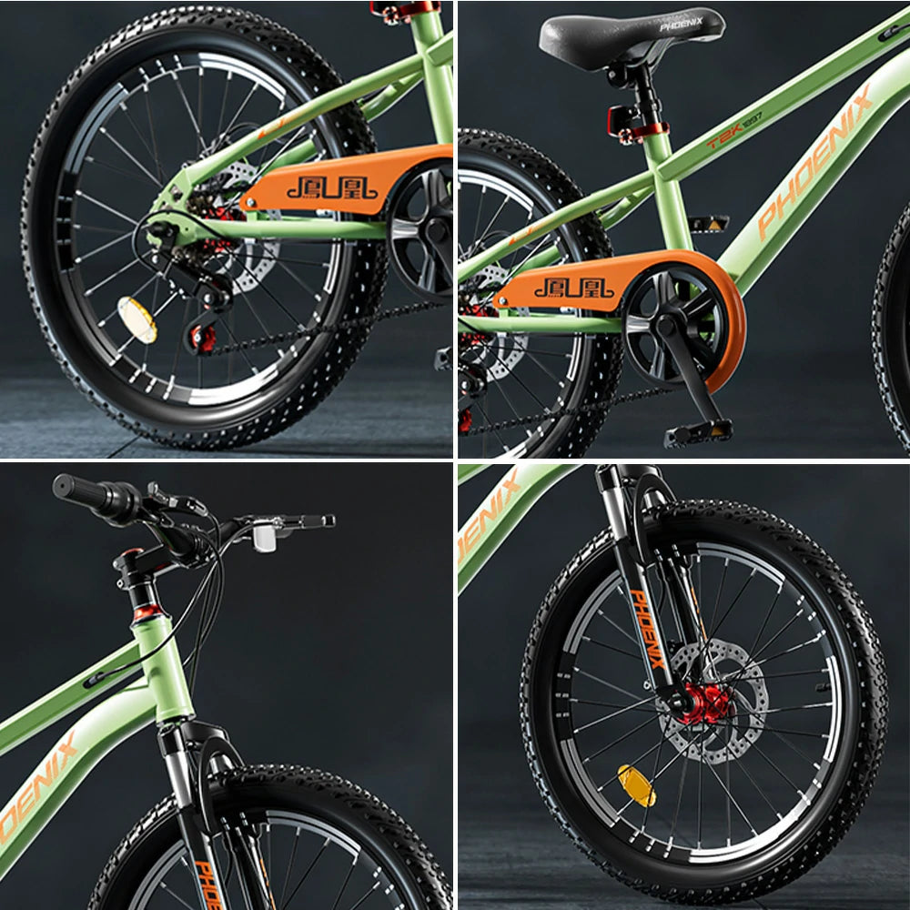 VOLTUS 18/20/22 Kids' Bike - Gear & Single-Speed Options, Spoke Wheels - Green