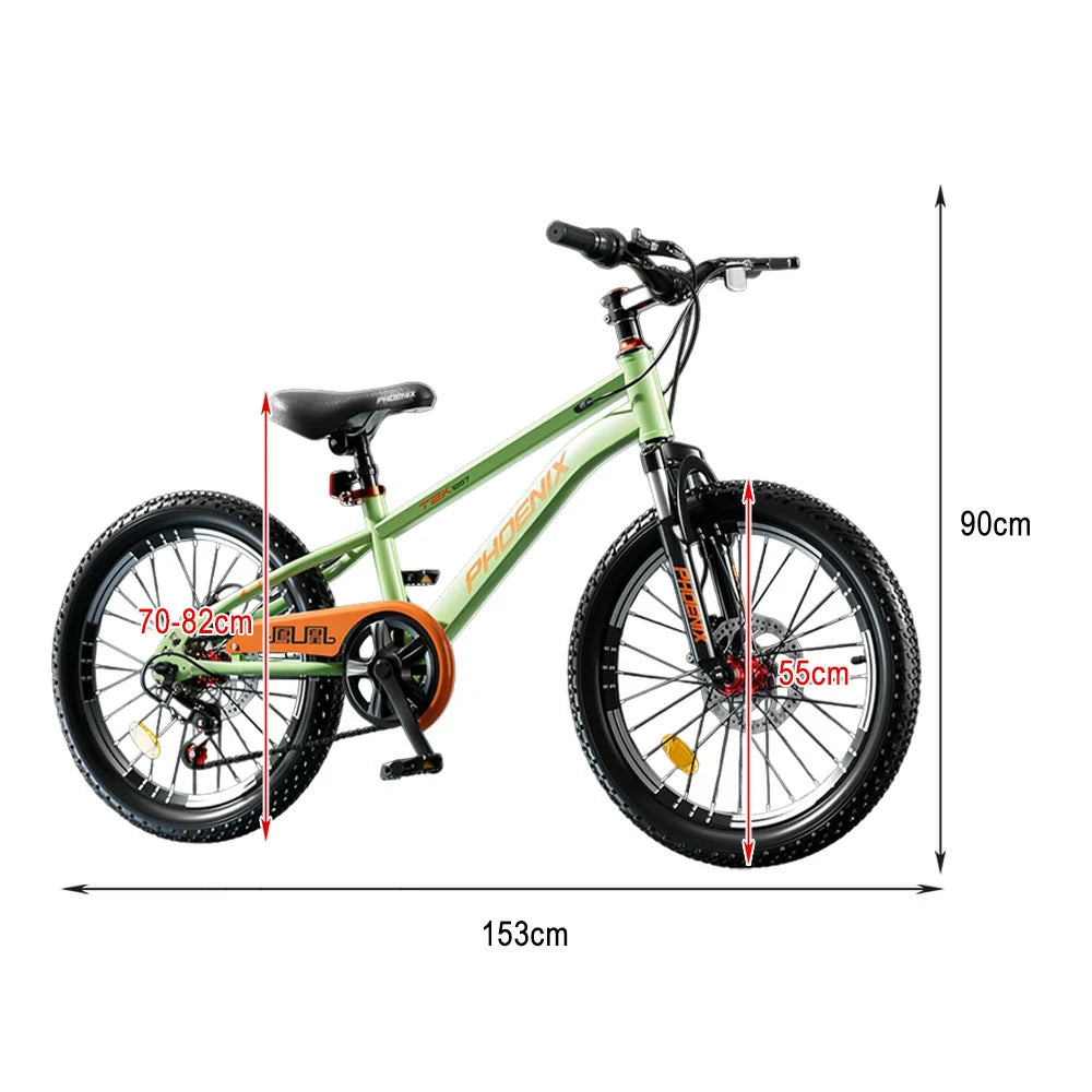 VOLTUS 18/20/22 Kids' Bike - Gear & Single-Speed Options, Spoke Wheels - Green