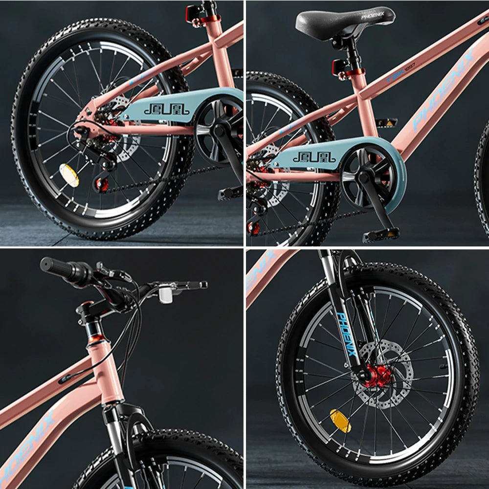 VOLTUS 18/20/22 Kids' Bike - Gear & Single-Speed Options, Spoke Wheels - Pink