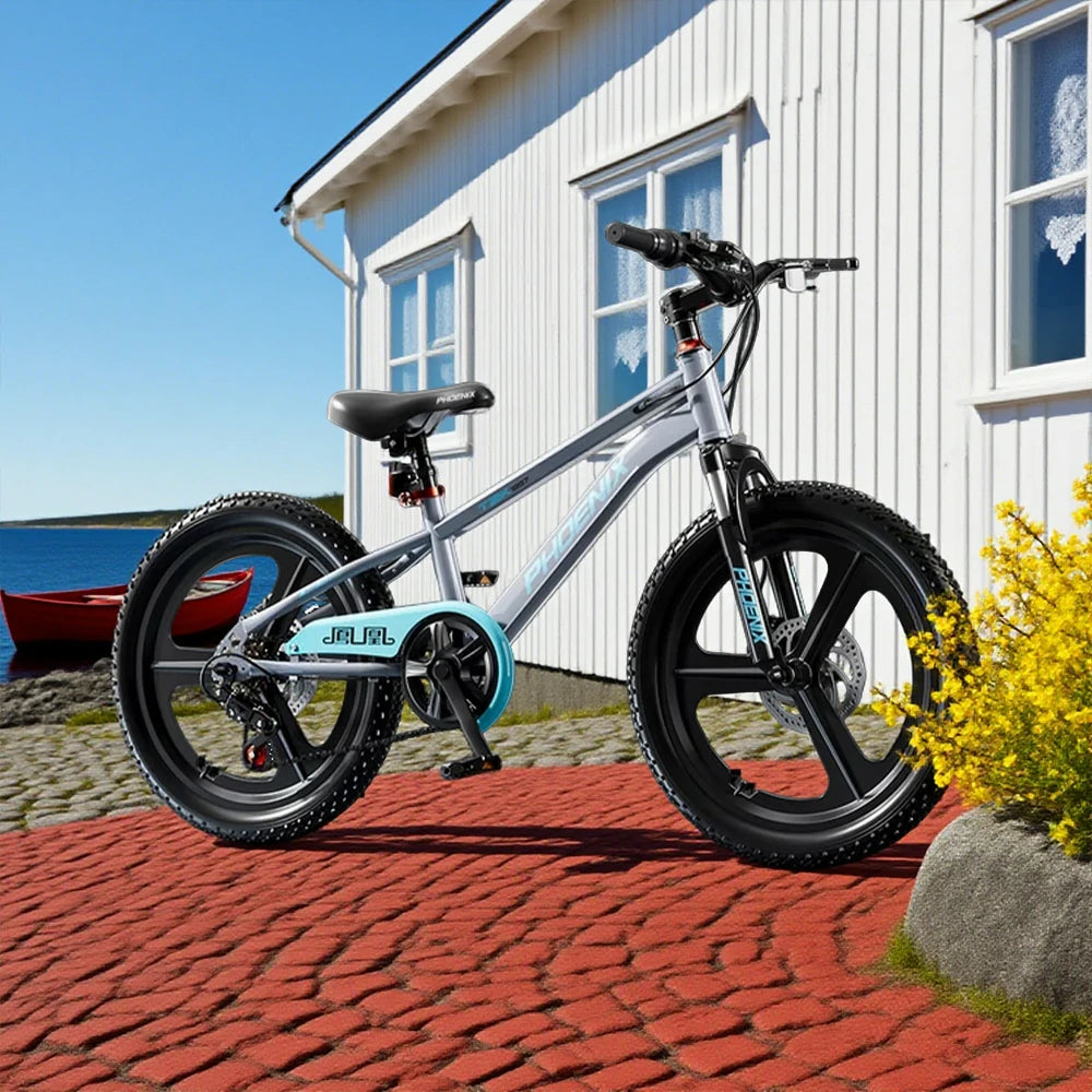 VOLTUS 18/20/22 Kids' Bike - Gear & Single-Speed Options, Integrated Wheels - Grey