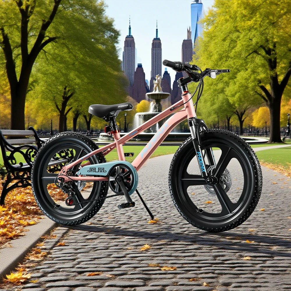 VOLTUS 18/20/22 Kids' Bike - Gear & Single-Speed Options, Integrated Wheels - Pink