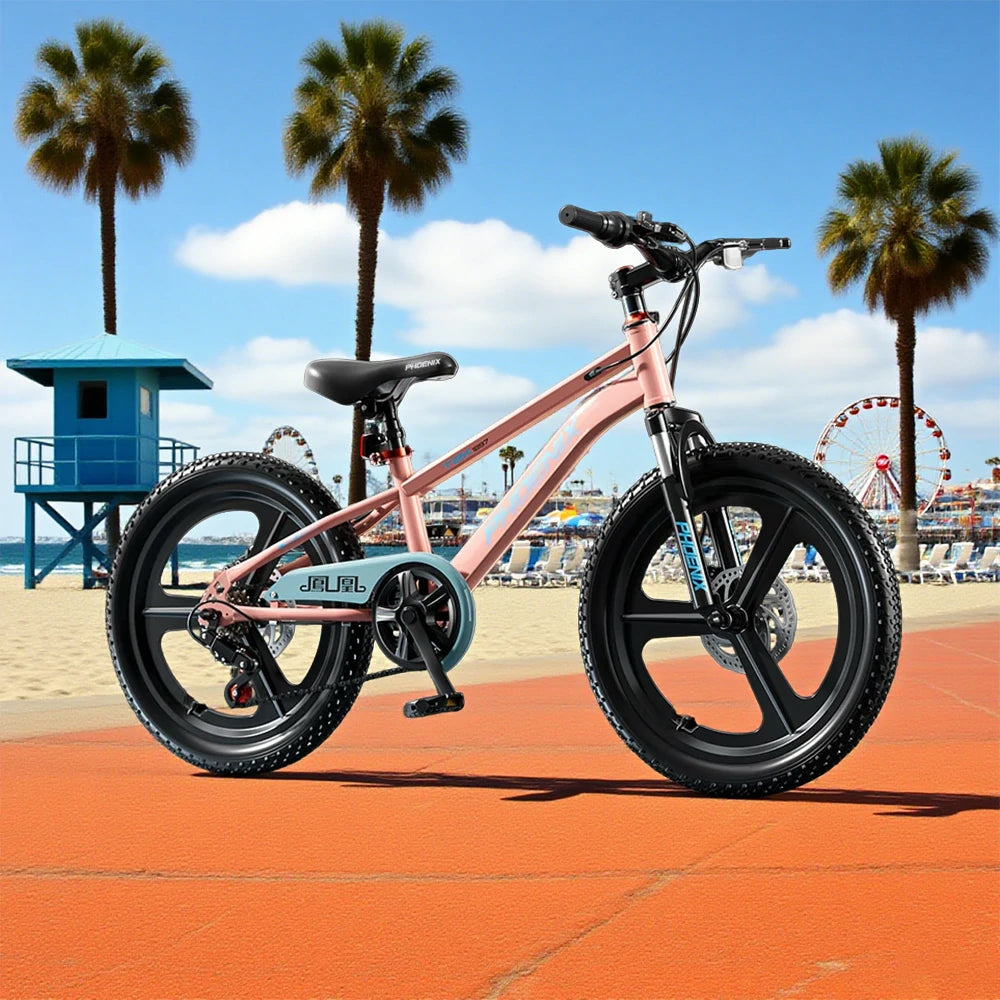 VOLTUS 18/20/22 Kids' Bike - Gear & Single-Speed Options, Integrated Wheels - Pink