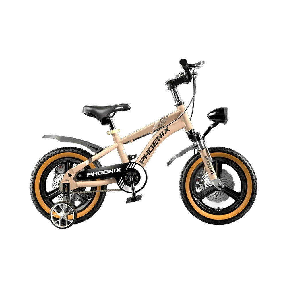 VOLTUS 14/18/22 Inch Children's Bicycle Foot Support & Training Wheels Upgraded Magnesium Alloy Integrated Wheel - Golden