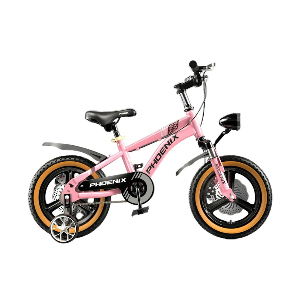 VOLTUS 14/18/22 Inch Children's Bicycle Foot Support & Training Wheels Upgraded Magnesium Alloy Integrated Wheel - Pink
