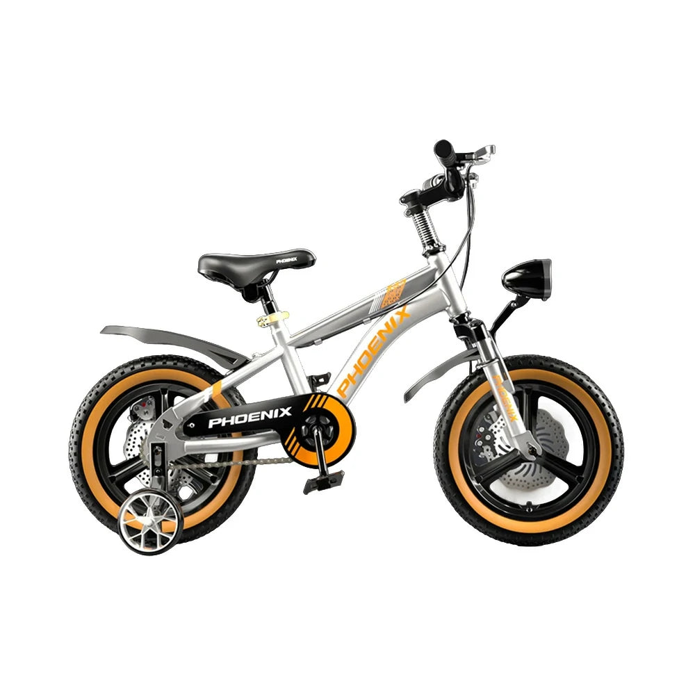 VOLTUS 14/18/22 Inch Children's Bicycle Foot Support & Training Wheels Upgraded Magnesium Alloy Integrated Wheel - Silvery