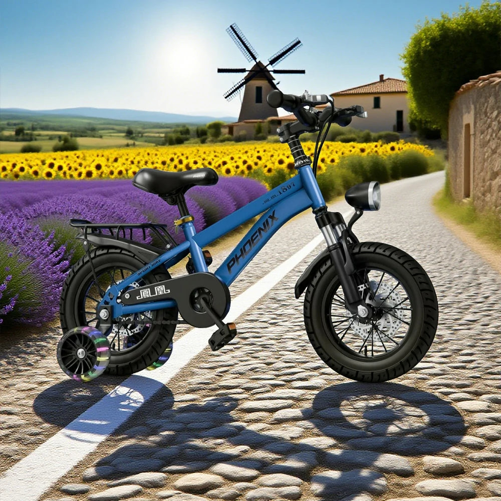 VOLTUS 18/20/22 Kids' Bike with Rear Seat – Integrated or Spoke Wheels - Blue