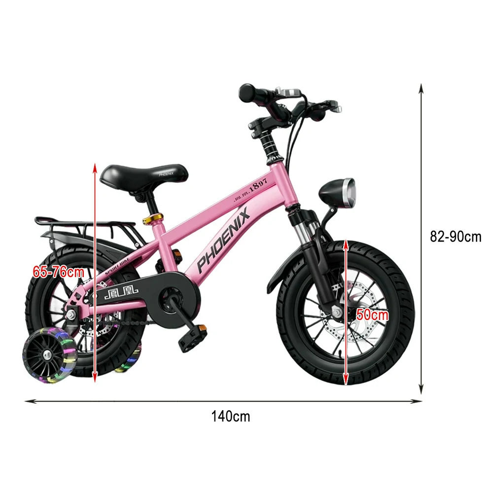 VOLTUS 18/20/22 Kids' Bike with Rear Seat – Integrated or Spoke Wheels - Pink