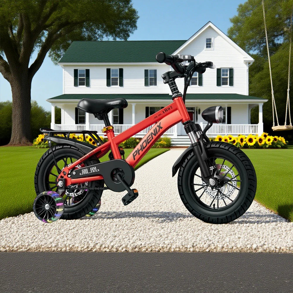 VOLTUS 18/20/22 Kids' Bike with Rear Seat – Integrated or Spoke Wheels - Red