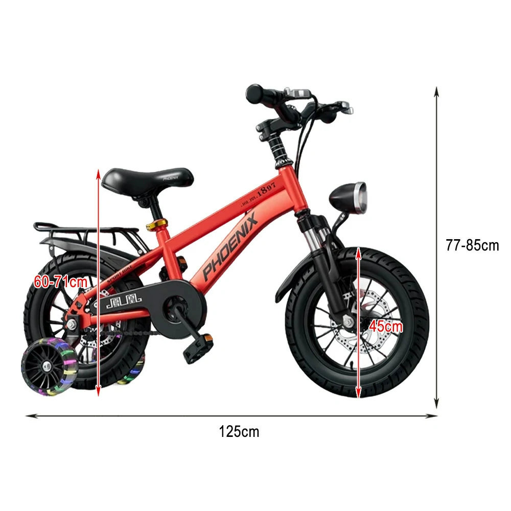 VOLTUS 18/20/22 Kids' Bike with Rear Seat – Integrated or Spoke Wheels - Red