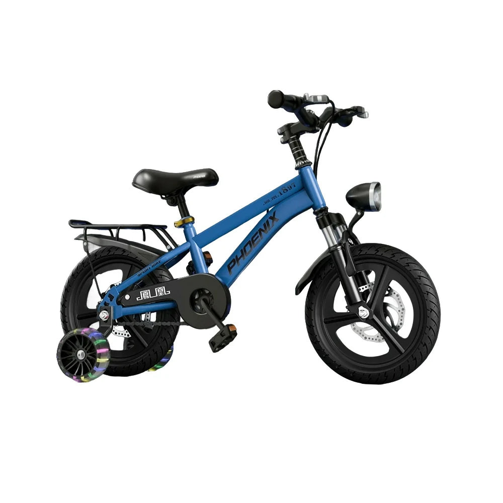 VOLTUS 18/20/22 Kids' Bike with Rear Seat – Integrated or Spoke Wheels - Blue