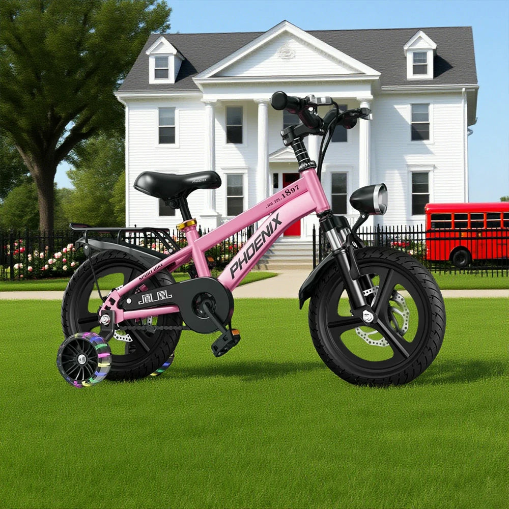 VOLTUS 18/20/22 Kids' Bike with Rear Seat – Integrated or Spoke Wheels - Pink