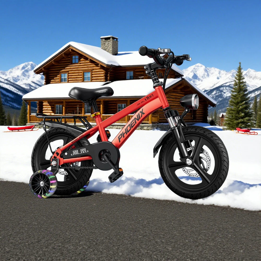 VOLTUS 18/20/22 Kids' Bike with Rear Seat – Integrated or Spoke Wheels - Red