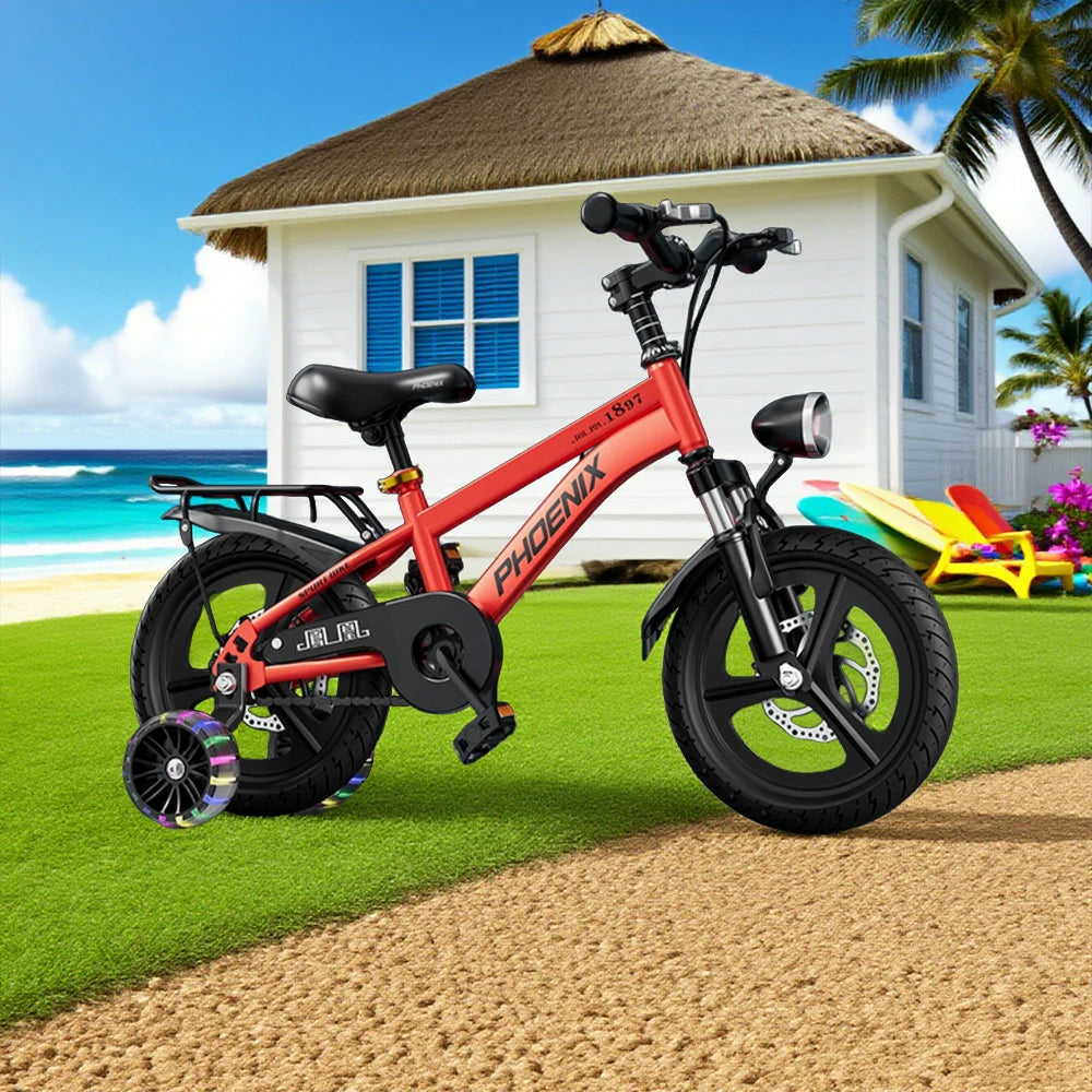 VOLTUS 18/20/22 Kids' Bike with Rear Seat – Integrated or Spoke Wheels - Red