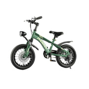 VOLTUS 14/18/22 Inch Children's Bicycle Foot Support & Training Wheels CNC Double-Layer Knife Ring - Green