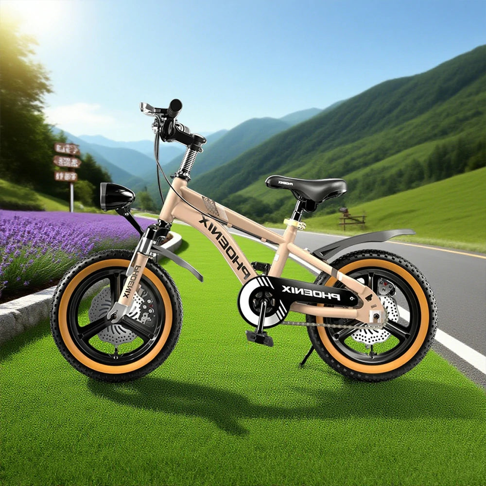 VOLTUS 14/18/22 Inch Children's Bicycle Foot Support & Training Wheels Upgraded Magnesium Alloy Integrated Wheel - Golden