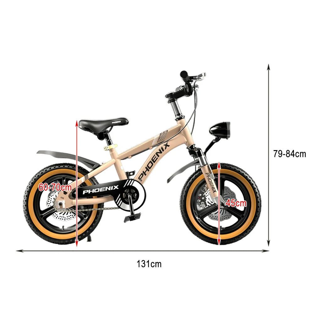 VOLTUS 14/18/22 Inch Children's Bicycle Foot Support & Training Wheels Upgraded Magnesium Alloy Integrated Wheel - Golden