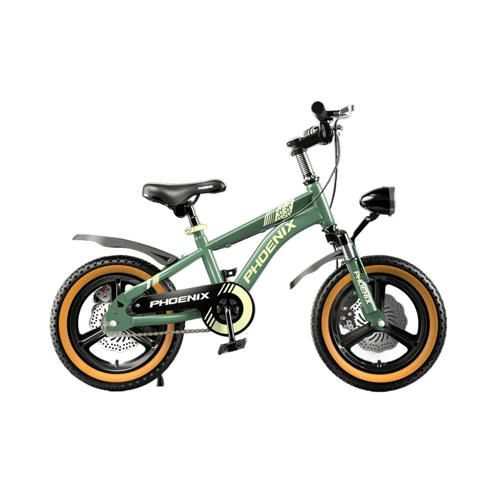 VOLTUS 14/18/22 Inch Children's Bicycle Foot Support & Training Wheels Upgraded Magnesium Alloy Integrated Wheel - Green