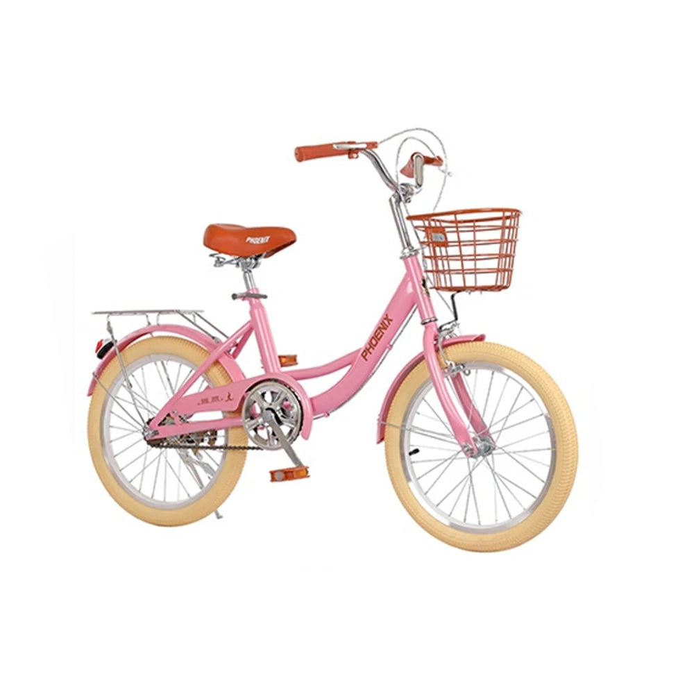 VOLTUS 16/20/22 Kids' Princess Bike - Standard & Training Wheel Options, Comfortable Seat, Safety Design - Pink
