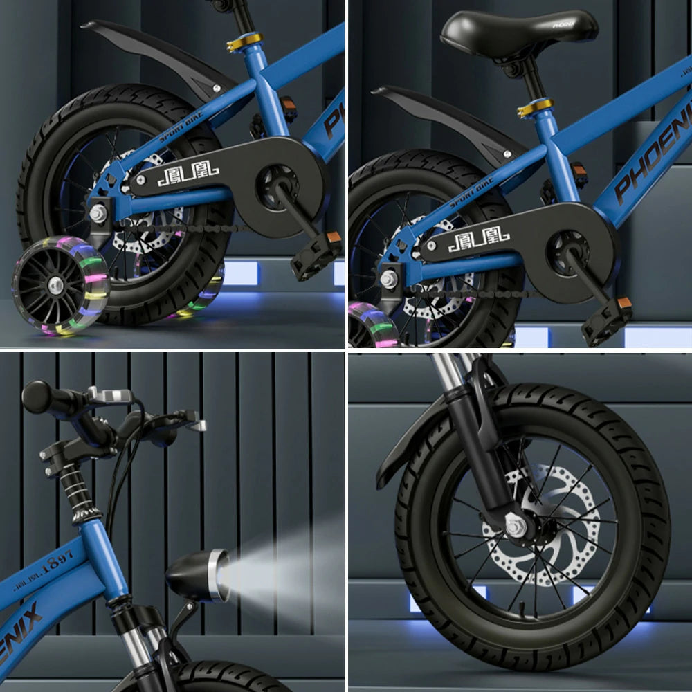 VOLTUS 18/20/22 Kids' Sport Bike - No Rear Seat, with Mudguard, Integrated or Spoke Wheels – Blue